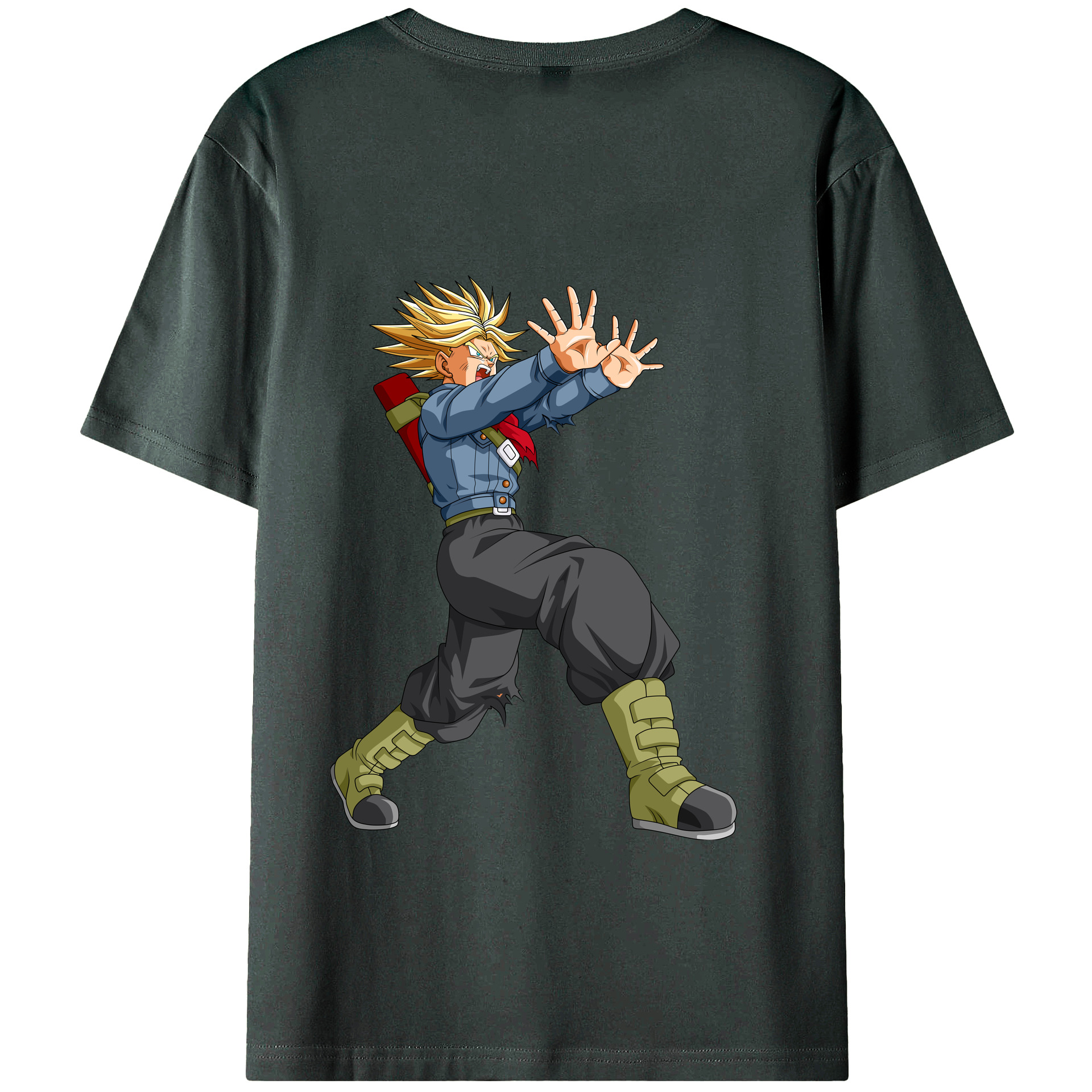 （画像用） ドラゴンボール トランクス（Torankusu）DRAGON BALL Trunks 綿100％ メンズ半袖Tシャツ（バックプリント） 通気性